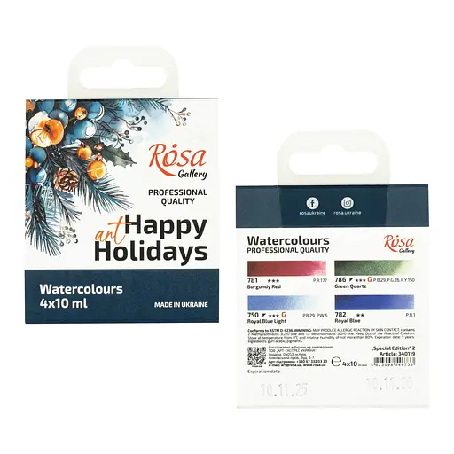 Набір акварельних фарб „Special Edition“ №2 4х10 мл картон Rosa Gallery - фото 3