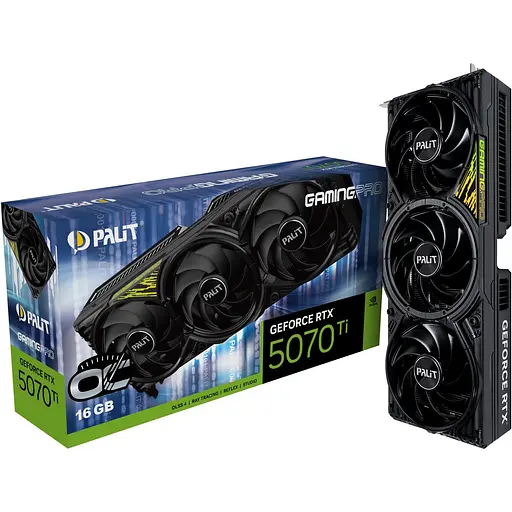Відеокарта Palit GeForce RTX 5070 Ti GamingPro OC V1 (NE7507TS19T2-GB2031Y) UA [152334]