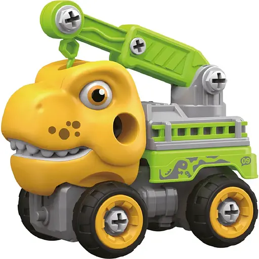 Машинка-конструктор Otamanko Тиранозавр кран Жовтий/Зелений