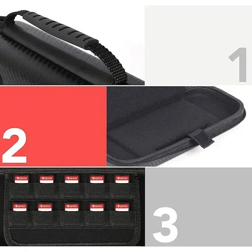 Чехол Amazon Basics Carrying Case (Carbon Black) (Nintendo Switch/ Switch Lite/ Switch OLED model) - фото 6