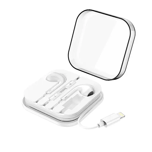 Навушники HOCO M1 Max crystal earphones for iP with mic White - фото 6