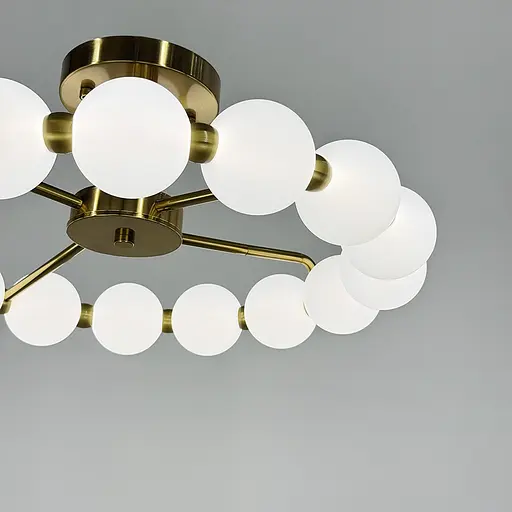 Стельова люстра у вигляді кільця із полімерних кульок Ø 50 см | Арт. 993-510 AB | Line F - фото 6