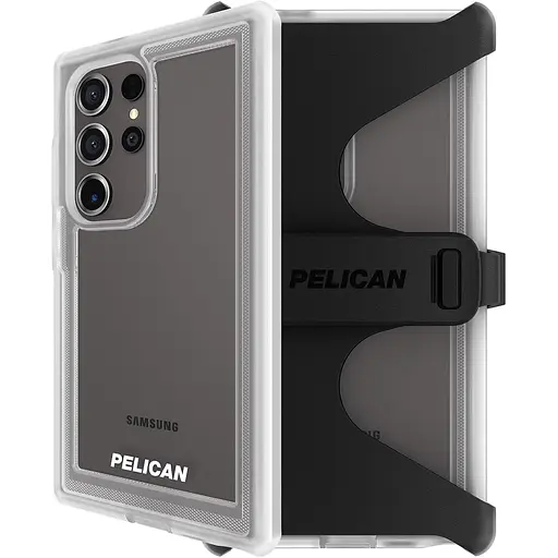 Протиударний чохол із кліпсою Pelican Voyager аналог OtterBox Defender для Samsung Galaxy S24 Ultra (6.8") Clear