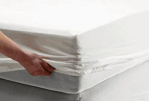 Простирадло на гумці 90х190 см бязь білого кольору 327708