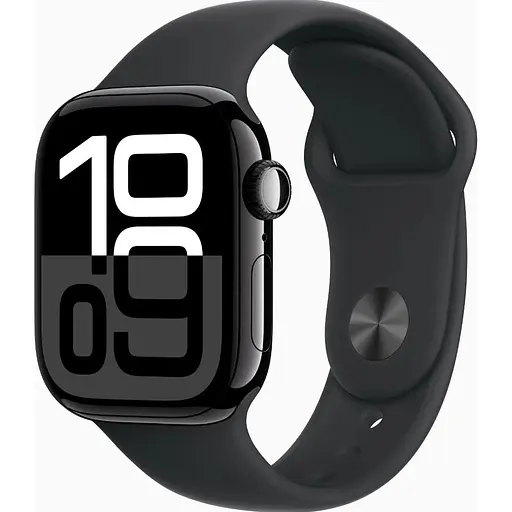 Смарт-годинник Apple Watch Series 10 GPS 42mm Jet Black Alu. Case w. Black Sport Band - S/M (MWWE3)