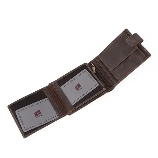 Гаманець чоловічий шкіряний Nordee HJORT 992L коричневий - фото 5