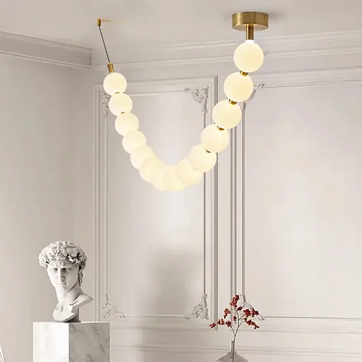 Люстра із серії Perla на 14 кульок Ø 15 см 250 см 3 світлових режими | Line F | Арт. MBJ11-2450 - фото 1