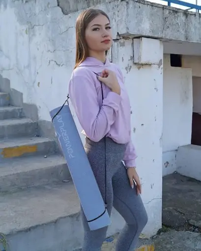 Коврик для йоги и фитнеса PowerPlay 4010 Коврик для йоги ПВХ Темно-синий (173x61x0,6) (PP_4010_Navy_(173*0,6)) - фото 8