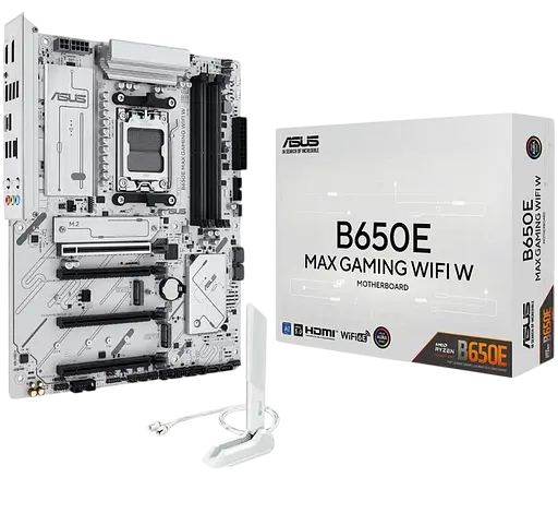Материнская плата Asus B650E Max Gaming Wi-Fi White Socket AM5 (B650E MAX GAMING WIFI W) Б/У
