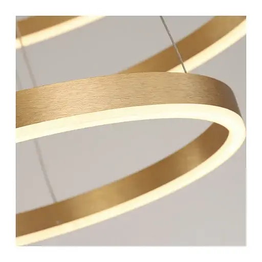 Светодиодная люстра Олимпия  PJ812G-3 40+60+80см (3 кольца) Золотистая - фото 3