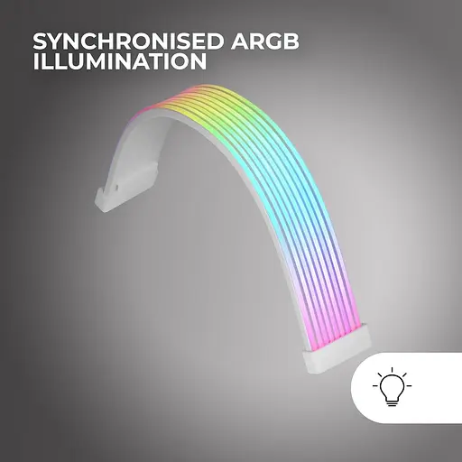 ARGB-оболочка для 16-контактного (8+8) кабеля питания Mars Gaming MCA-16X, PCIe для видеокарты - фото 3