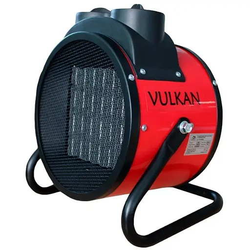 Електрична теплова гармата Vulkan 3,0 кВт, площа обігріву 30 кв.м., червоний, підлоговий (SL-PTC3000R) - фото 1