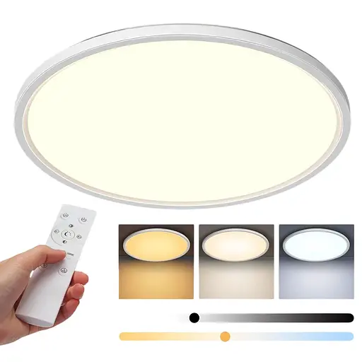 Светодиодный потолочный светильник Aisutha, 24 Вт, 2800 лм, с регулировкой яркости, с пультом дистанционного управления, 3000–650