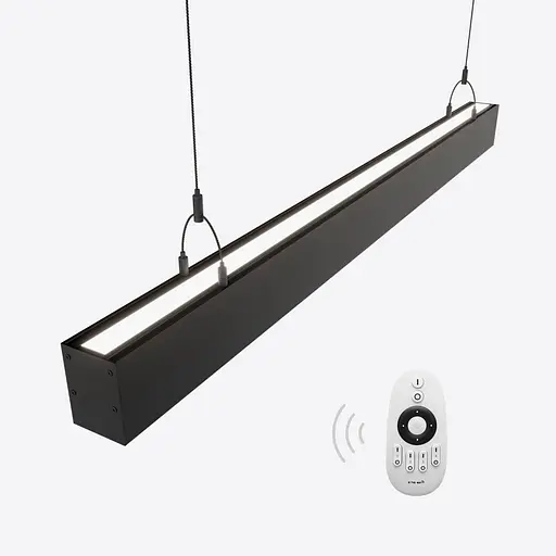 Двухсторонний управляемый линейный LED светильник 150Вт черный - фото 1