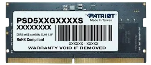 Оперативна пам'ять Patriot 8GB SODIMM DDR5 4800MHz Signature Line (PSD58G480041S)