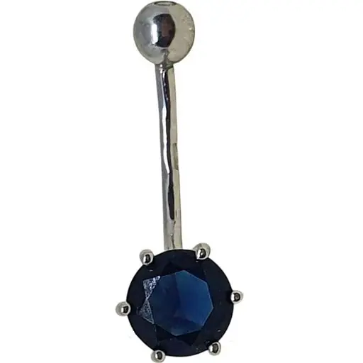 Срібна сережка для пірсингу пупка Silvex 925. ПР2ФС/027