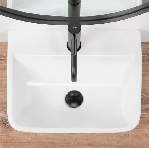 Умивальник Rea Remi white накладний підвісний REA-U6961, Білий - фото 5