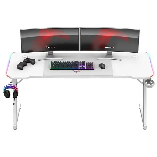 Комп'ютерний стіл Huzaro Hero 4.8 RGB White - фото 4