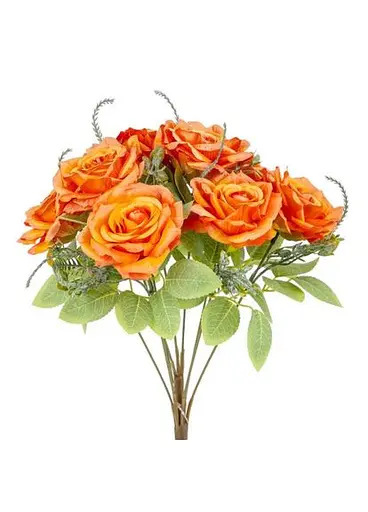Букет троянд, 9 бутонів, помаранчевий, 40 см (9207-016) Elisey  