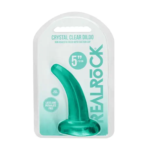 Фалоімітатор Realrock Crystal Clear Dildo 5" 11.5 см zielony - фото 2