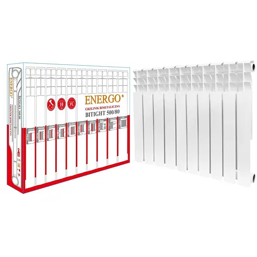 Радіатор біметалевий секційний Energo BITIGHT 500/80 (16866) - фото 1