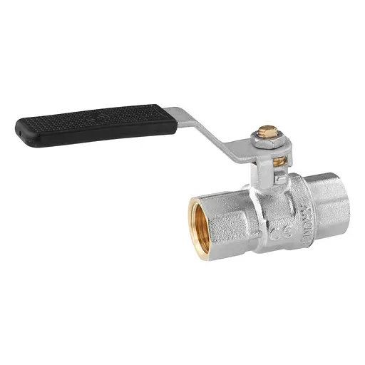 Кран кульовий Kroner 1/2" ВВ PN40 ручка, нікельований (CV033213) - фото 2