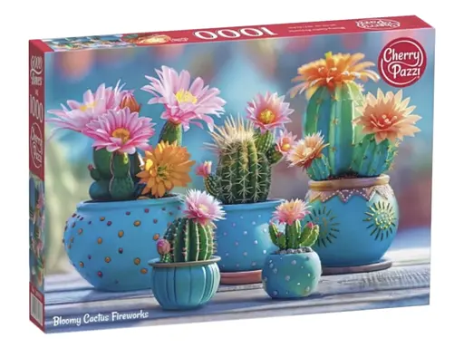 Пазлы CherryPazzi Цветущий фейерверк кактусов, 1000 элементов, 50x70 см, 30868