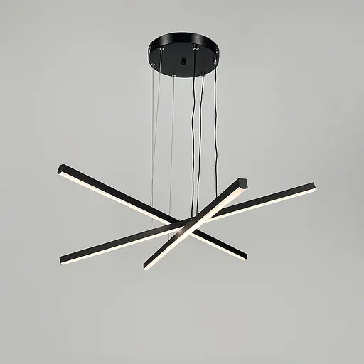 Чорна каскадна Led люстра Ø 80 см | Арт. A 55069-800 BK | Line F - фото 3