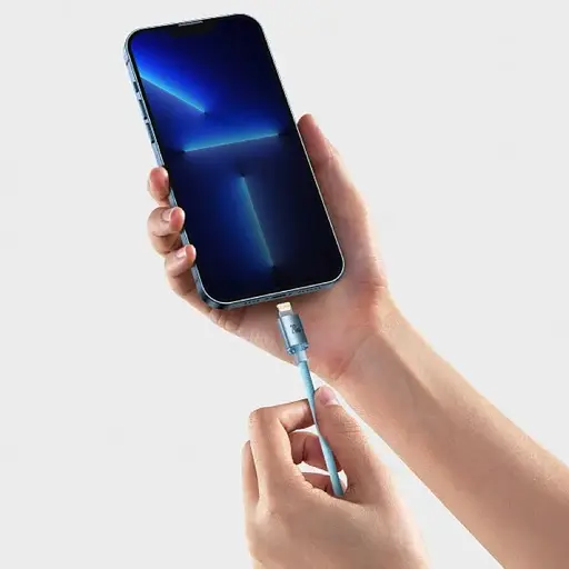 Кабель Baseus Gem Fast-Charging Data Cable USB-C to iP 20W 1m Galaxy Blue - фото 14