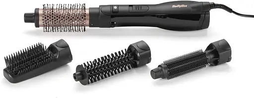 Фен-щетка BaByliss Smooth Finish, 1200 Вт, 3 режима, ионизация, холодный обдув, керамика, черный