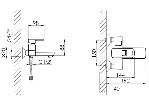 Смеситель для ванны Lidz Wawel 006 (k35) LDWAW006WHI45398 White - фото 2