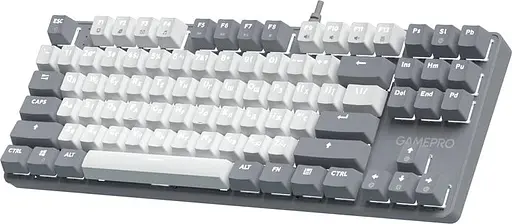 Клавіатура дротова GamePro Genesis Metallic Outemu Red Swithes USB Gray (MK110G) - фото 3