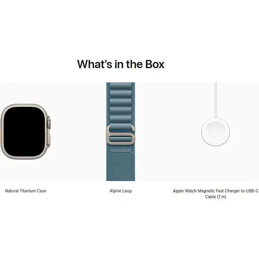 Смарт-часы Apple Watch Ultra 3, 49 мм Natural Titanium Case with Light Blue Alpine Loop Medium MEWM4 (145310) - фото 4