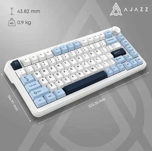 Клавиатура игровая Ajazz AK-820 MAX PLUS Wireless White RGB Day Dream Switch Hot-Swap 2.4G/Bluetooth/USB - фото 8