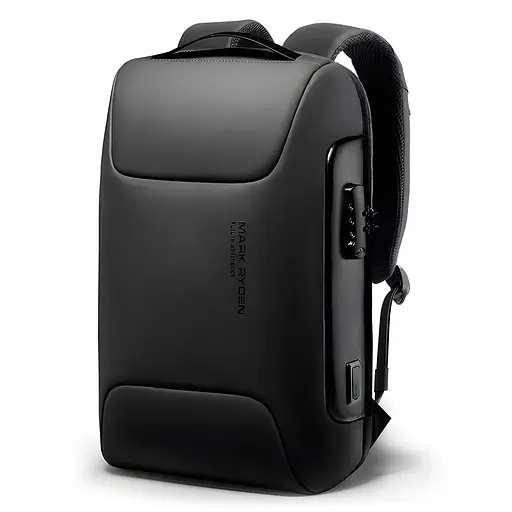 Рюкзак Mark Ryden MR9116 для ноутбука 15.6 дюймів з кодовим замком та USB-портом (Чорний) - фото 1