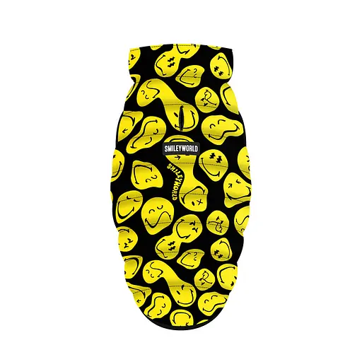 Курточка для собак Waudog Clothes малюнок Смайли на чорному XS22 В 33-36 см С 19-22 см - фото 4