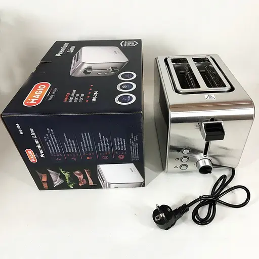 Тостер для хліба на 2 відділення Magio MG-284 тостерниця 7 ступенів прожарювання з функцією розморожування 800Вт Сірий - фото 9