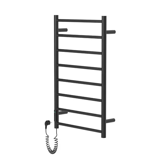 Електрична рушникосушарка Volle Rondo 500 * 800мм de la noche 9235.000104, Чорный матовый, Ліве, Електронний - фото 1