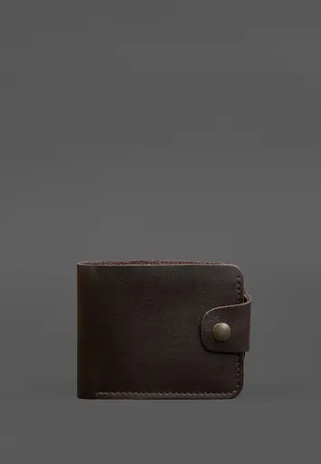 Кожаное портмоне 9.1 темно-коричневое - фото 2