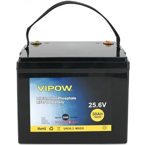 Аккумулятор Vipow LiFePO4 25,6V 30Ah із вбудованою ВМS платою 25A (230*128*209), Q2 - фото 2