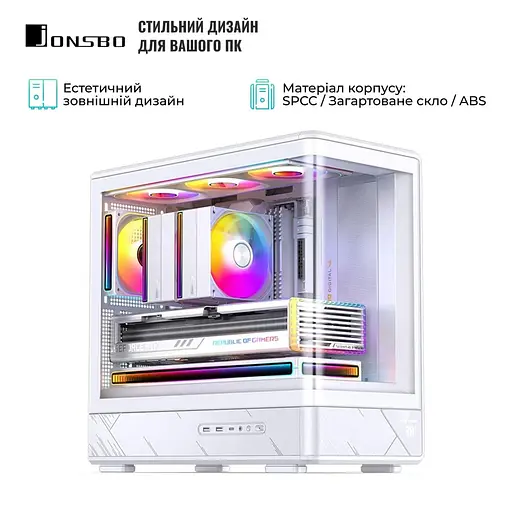 Корпус JONSBO D200 White - фото 6