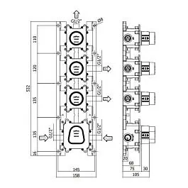 Термостат для душу/ванни Paffoni Modular Box chrome MDE019CR+MDBOX019, Хром - фото 12