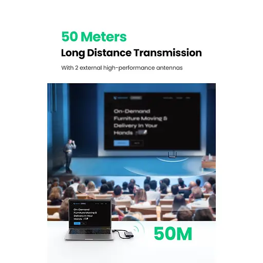 Безпровідний подовжувач UGREEN CM506 Wireless HDMI Extender Transmitter and Receiver 50m(UGR-50633A) - фото 6