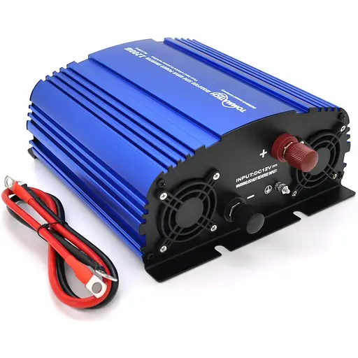 Інвертор напруги Tommatech MS-1200, 12V/220V, 1200W з апроксимованою синусоїдою, 2Shuko, USB, клемні дроти, 2 запобіжники, Q4 - фото 2