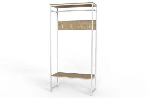 Вешалка напольная Ferrum-decor Трелис 14 180x90x38 белый ДСП Дуб Сонома 16мм (FRD-104352) - фото 4