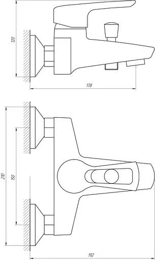 Смеситель для ванны Globus Lux Seva GLSV-0102 Хром - фото 5