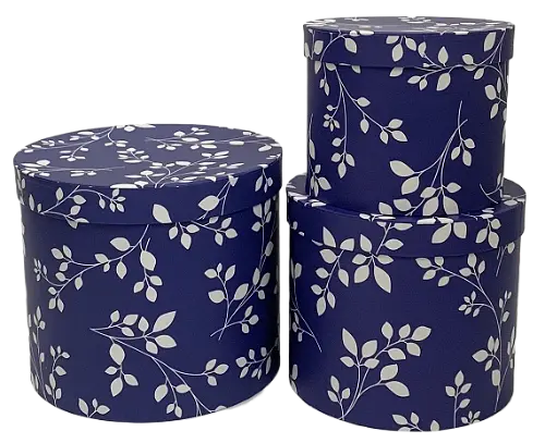 Подарункові коробки UFO Y003 Набір 3 шт BLUE круг.