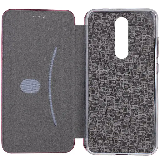 Кожаный чехол-книжка Classy для Xiaomi Redmi 8 Бордовый - фото 5