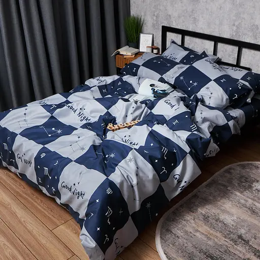 Комплект постельного белья Moon& Star Микросатин Premium Zodiac Dream Полуторный Евро 160х220 наволочки 2х70х70 - фото 8