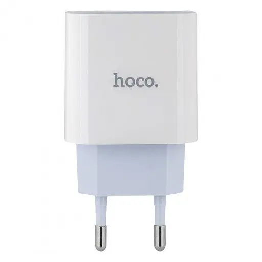 Сетевое зарядное устройство с поддержкой быстрой зарядки Hoco C76A Plus PD 1Type-C/20W Белый - фото 2